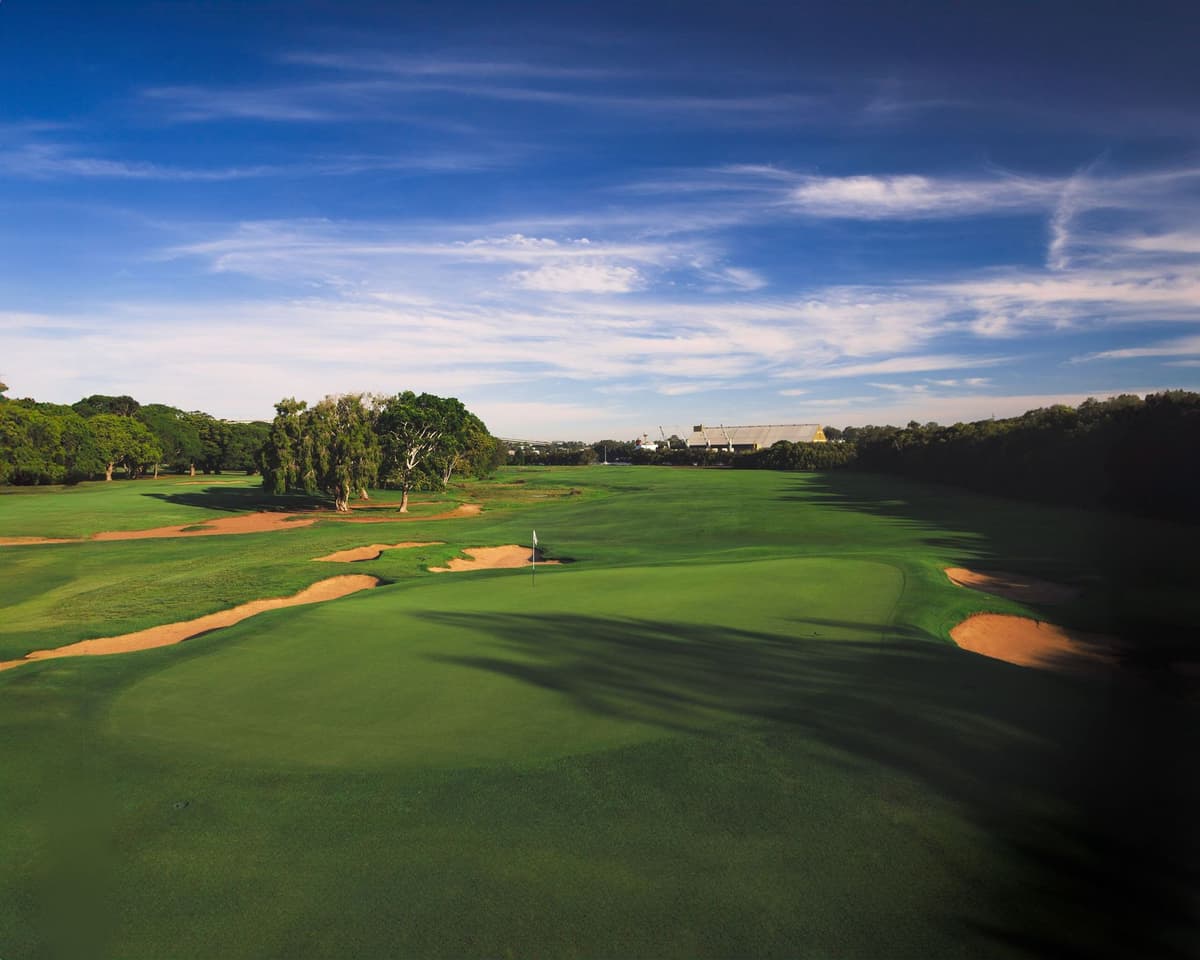 A golf course from the air