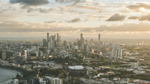 Brisbane skyline aerial view
